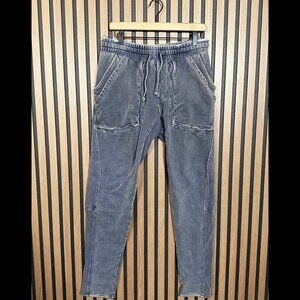 KITH Sweatpants Medium x 32 Mens Blue French Terry Fleece Vintage Wash